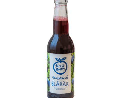 Järvsö Musteri mousserande blåbärsdryck på flaska