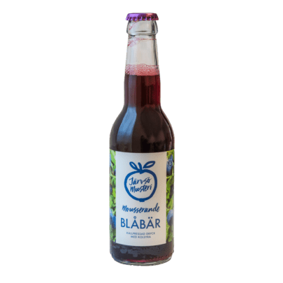 Järvsö Musteri mousserande blåbärsdryck på flaska